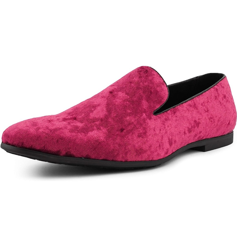 🆕 Men’s Amali Hauser2 Dress Shoe, Crushed Velvet, Size 12, Burgundy